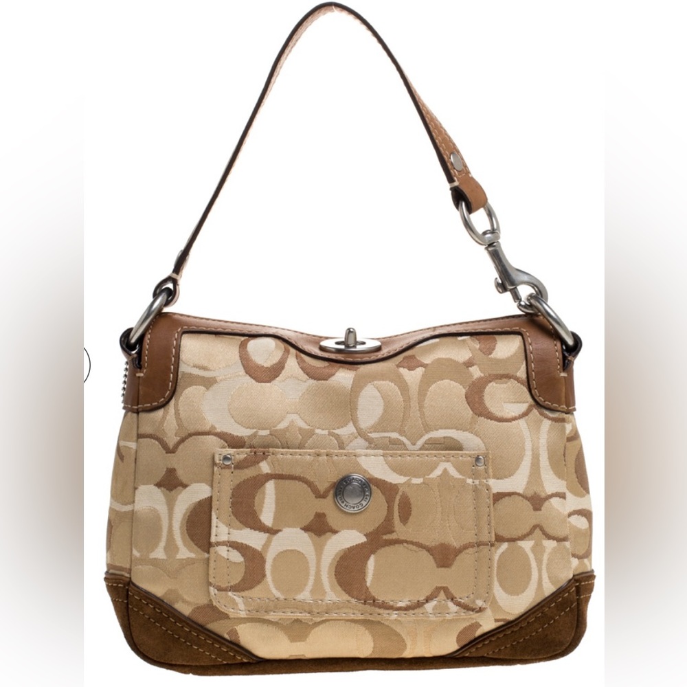 COACH Chelsea Optic Signature bag AUTHENTIC D06K - 10142